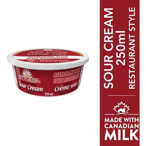 Scotsburn Sour Cream Restaurant Style 250 ml, $1.52/100ml