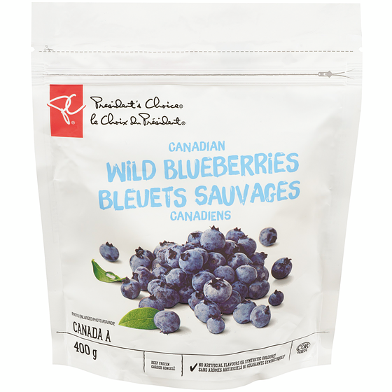 President's Choice Canadian Wild Blueberries 400 g, $1.00/100g