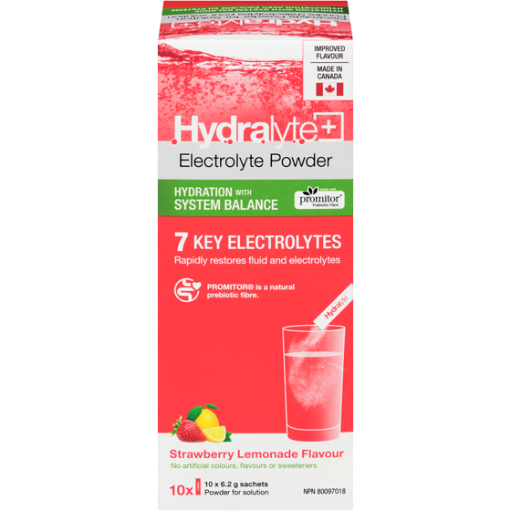 Hydralyte Electrolyte Powder Strawberry Lemonade 10 ea, $1.90/1ea
