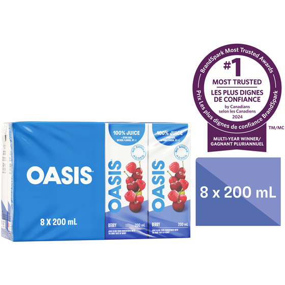 Oasis Berry Juice 8x200.0 ml, $0.37/100ml