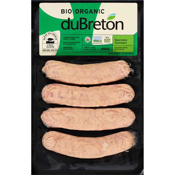 duBreton Sausages Mild Italian  400 g, $2.50/100g