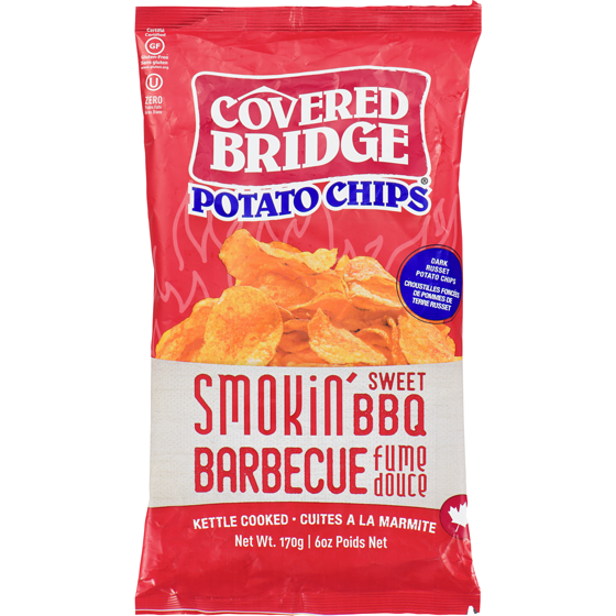 Covered Bridge Potato Chips Smokin' Sweet Bbq 170 g, $2.35/100g