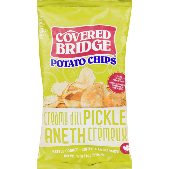 Covered Bridge Potato Chips, Creamy Dill Pickle 170 g, $2.35/100g