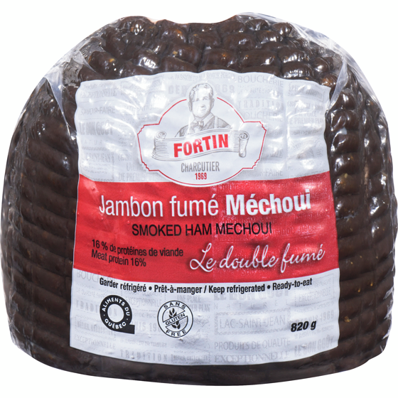 L Fortin Smoked Ham Mechoui 820 g, $1.46/100g
