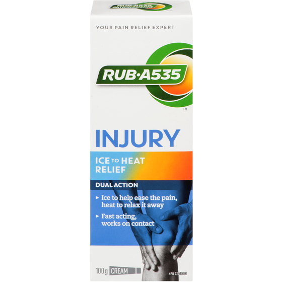 Rub A535 Injury Ice to Heat Relief Cream 100 g, $11.49/100g