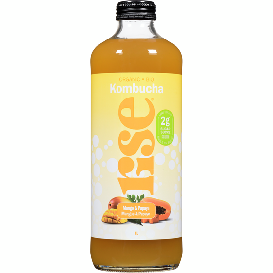 Rise Kombucha Mango And Papaya 1 l, $1.00/100ml