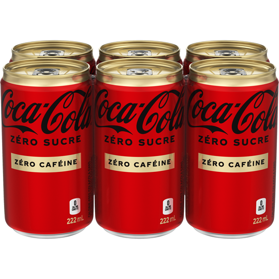 Coca-Cola Cola Zero Sucre Zéro Caféine Cannettes 6x222.0 ml, 0,37 $/100ml