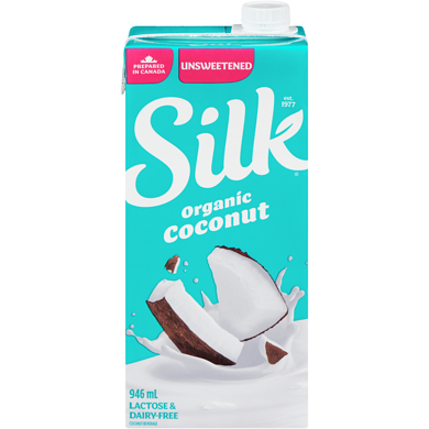 Silk Organic Coconut Milk alternative, Unsweetened, Dairy Free, Shelf Stable 946 ml, $0.35/100ml