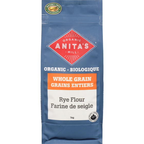 Anita’s Organic Mill Farine de seigle à grains entiers 1 kg, 0,90 $/100g