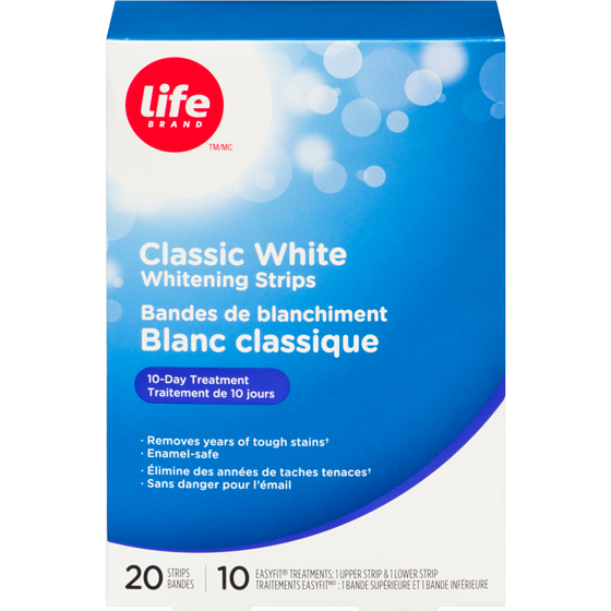 Life Brand White Strip Ten Day 20 ea, $1.07/1ea
