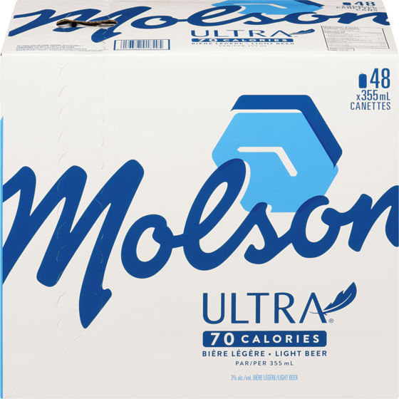 Molson Ultra 48 cannettes 355 ml (Pièce d’identité requise au moment du ramassage) 48x355.0 ml, 0,43 $/100ml