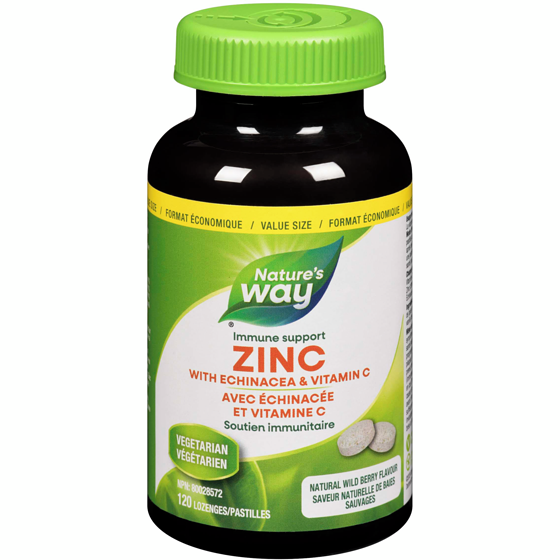 Nature's Way Zinc with Echinacea & Vitamin C Natural Wild Berry Flavour 120 ea, $0.13/1ea