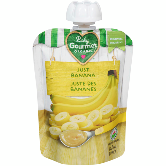 Baby Gourmet Organic Puree Simply Banana  128 ml, $1.55/100ml