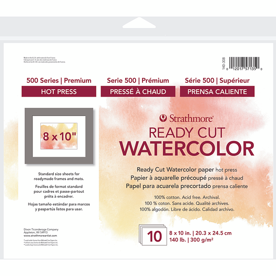 null Strathmore 500 Series Ready Cut Watercolor 1 ea, $10.50/1ea
