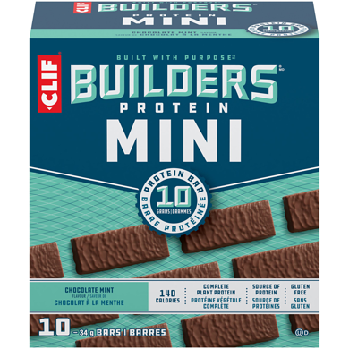 Clif BUILDERS mini barres protéinées, saveur de chocolat à la menthe 340 g, 4,85 $/100g