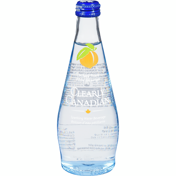 Clearly Canadian Sparkling Water Beverage Orchard Peach 325 ml, $0.80/100ml