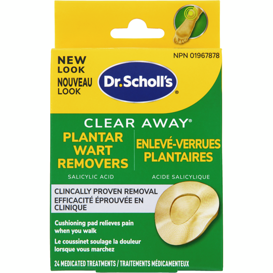 Dr. Scholl’s DSCH CLR AWAYPLANTAR ENL-VERRU 24 ea, 1,15 $/1ch
