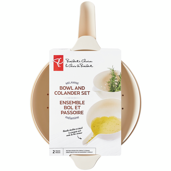 le Choix du Président Ensemble bol et passoire melamine 1 ea, 16,00 $/1ch