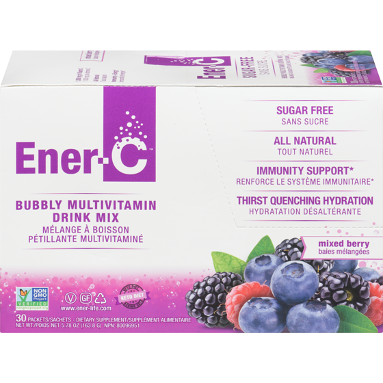 Ener C ENER C SANS SUCRE BAIES MEL 30 ea, 0,62 $/1ch