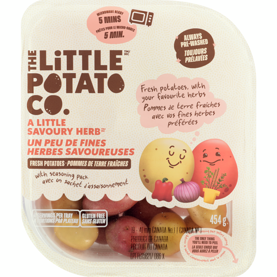 The Little Potato Company Microwave Ready Savoury Herb Potatoes 454 g, $1.10/100g