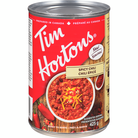 Tim Hortons Spicy Chili 425 g, $0.89/100g