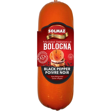 Solmaz Beef Bologna, Black Pepper $24.90/1kg $11.30/1lb
