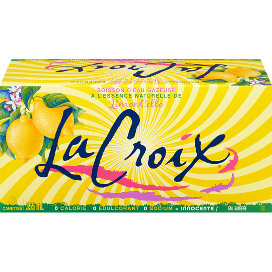 Lacroix Beverage Boisson D'Eau Gazeuse À L'Essence Naturelle De Limoncello 8x355.0 ml, 0,21 $/100ml