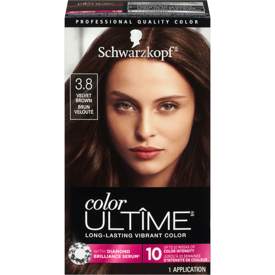 Schwarzkopf Color Ultime Permanent Hair Color Cream, 3.8 Velvet Brown 60 ml, $24.98/100ml