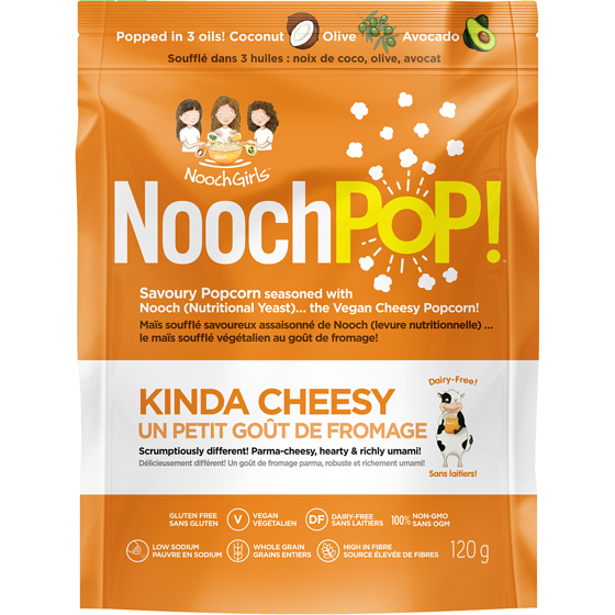 Noochpop Savoury Popcorn Kinda Cheesy 120 g, $5.42/100g