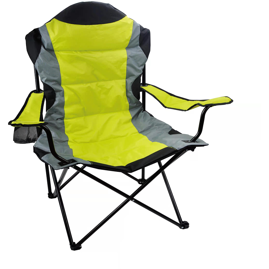 No Name Deluxe High-Back Padded Folding Camp Chair - Lime