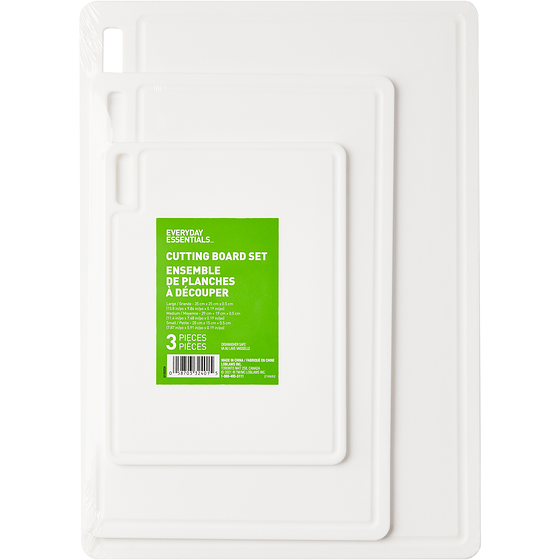 Everyday Essentials Cutting Board Set, 3 Pieces 1 ea, $10.00/1ea
