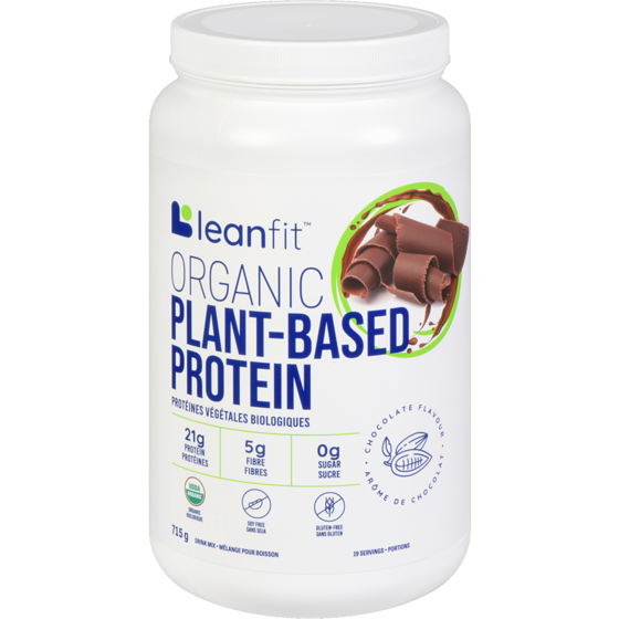 Leanfit Chocolate Flavour Organic Plant-Based Protein Drink Mix 715 g, $6.01/100g