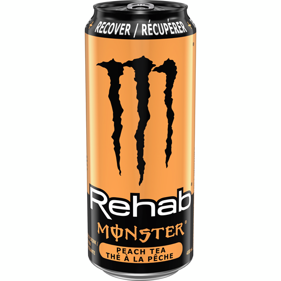 Monster Energy Rehab Thé à la Pêche 458 ml, 0,83 $/100ml