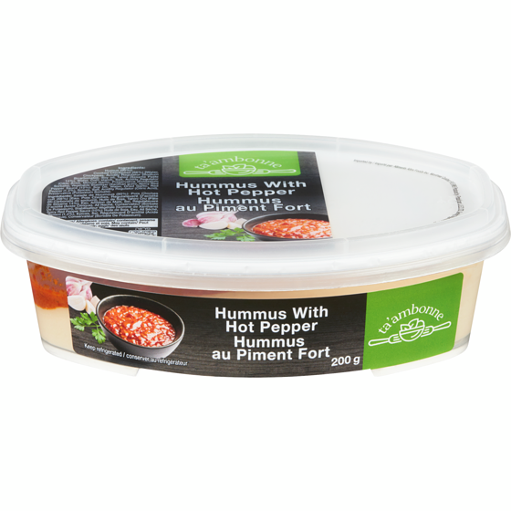 Ta'ambonne Kosher Hummus With Hot Pepper  200 g, $1.50/100g