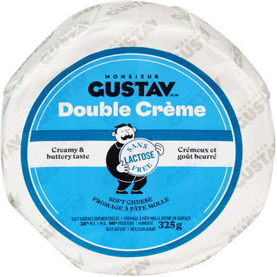 Monsieur Gustav Soft Surface Ripened Cheese Bloomy Rind Creamy, Rich & Buttery Taste 28% M.F. 325 g, $4.30/100g