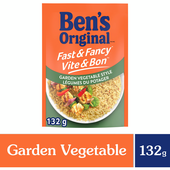 Bens FAST & FANCY Garden Vegetable Style Rice 132 g, $1.51/100g