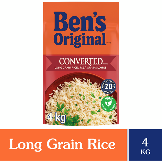 Bens CONVERTED Long Grain Parboiled Rice 4 kg, $0.41/100g