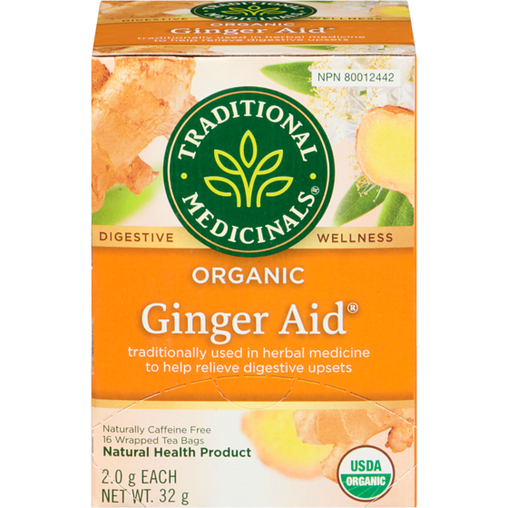 Traditional Medicinals Ginger Aid Organic Wrapped Tea Bags 16 ea, $0.34/1ea
