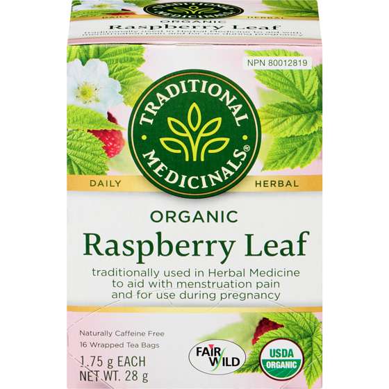 Traditional Medicinals Raspberry Leaf Organic Wrapped Tea Bags 16 ea, $0.44/1ea