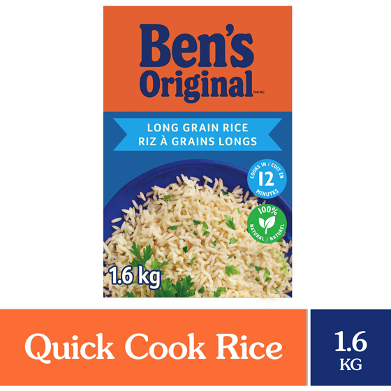 Bens Quick Cook Long Grain Rice 1.6 kg, $0.56/100g