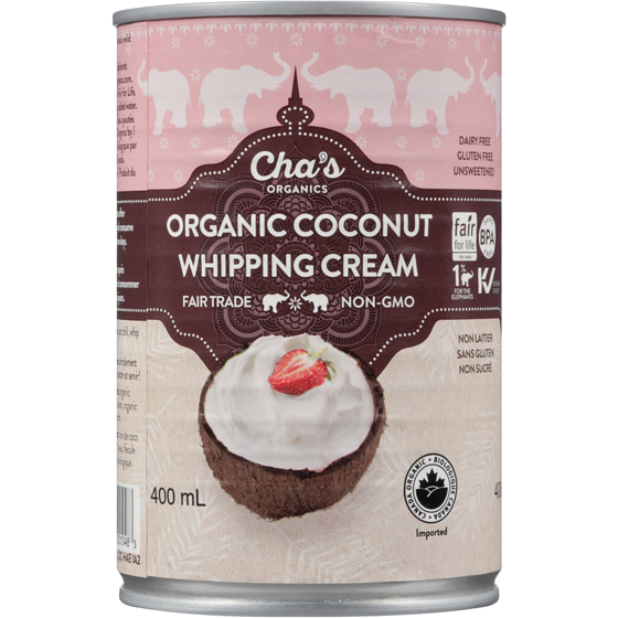 Cha's Organics Organic Coconut Whipping Cream 400 ml, $1.75/100ml