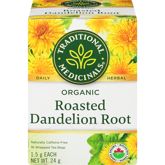 Traditional Medicinals Roasted Dandelion Root Organic Wrapped Tea Bags 16 ea, $0.44/1ea