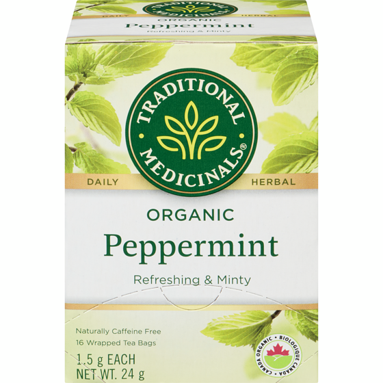 Traditional Medicinals Peppermint Organic Wrapped Tea Bags 16 ea, $0.34/1ea