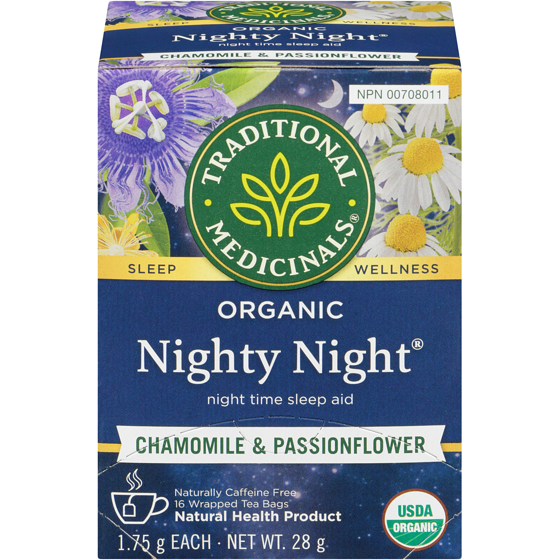 Traditional Medicinals Wrapped Tea Bags Nighty Night Original With Passionflower Organic 16 ea, $0.34/1ea