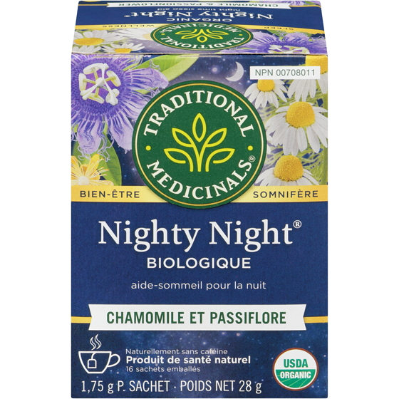 Traditional Medicinals Sachets Emballés Nighty Night Original Avec Passiflore Biologique 16 ea, 0,39 $/1ch