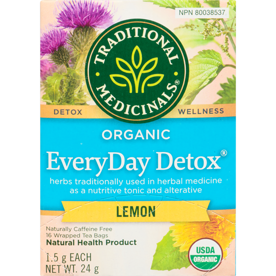 Traditional Medicinals Everyday Detox Lemon Organic Wrapped Tea Bags 16 ea, $0.34/1ea