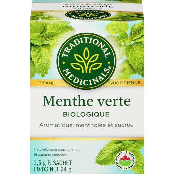 Traditional Medicinals Menthe Verte Biologique Sachets Emballés 16 ea, 0,44 $/1ch