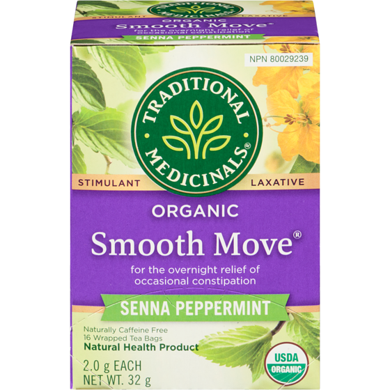 Traditional Medicinals Smooth Move Senna Peppermint Organic Wrapped Tea Bags 16 ea, $0.44/1ea