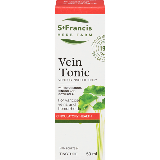 St Francis Herb Farm Vein Tonic Circulatory Health Tincture 50 ml, $44.98/100ml
