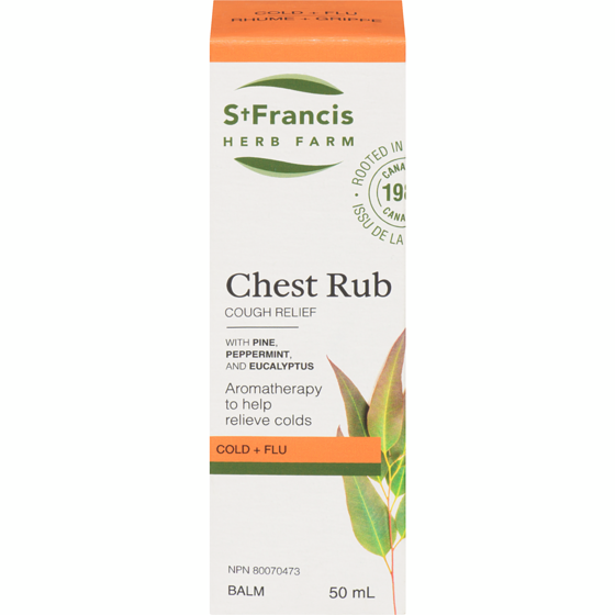 St Francis Herb Farm Chest Rub Cough + Cold Balm 50 ml, $49.98/100ml